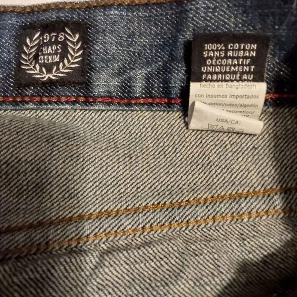 Chaps Straight Leg Mens Jeans Size 38x32 Relaxed Fit 1978 Chaps Denim‎ Dark Wash